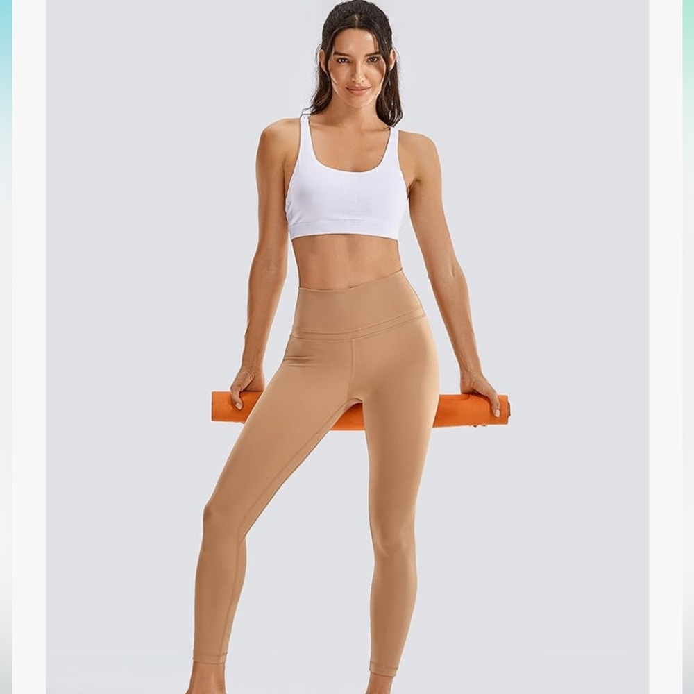 CRZ YOGA High Waisted Workout Leggings - Yoga Athletic Soft Naked Feeling  7/8